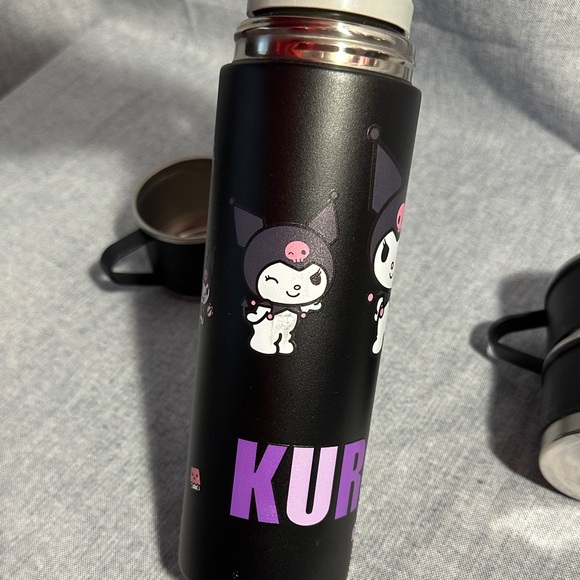 Kuromi Stainless Travel Bottle with Purple Accents - Picture 3 of 10
